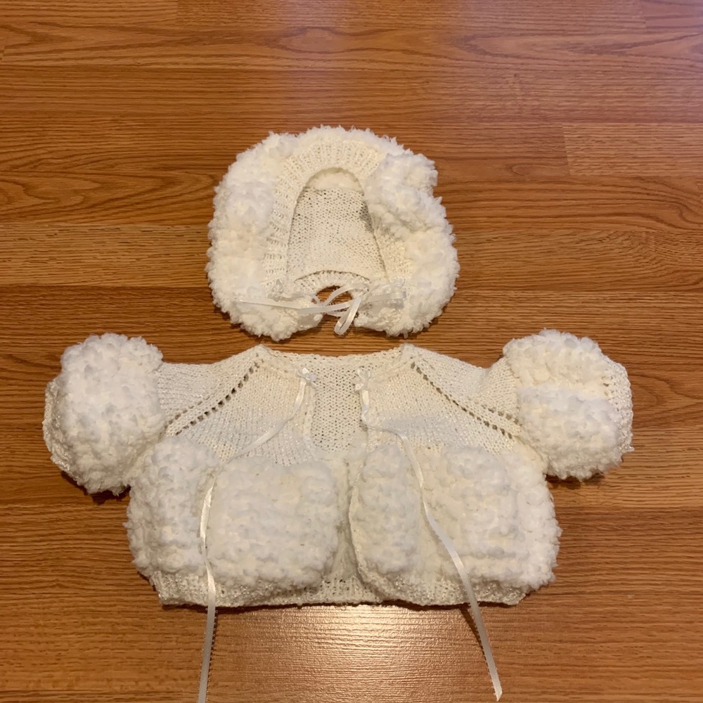 Baby sweater and hat